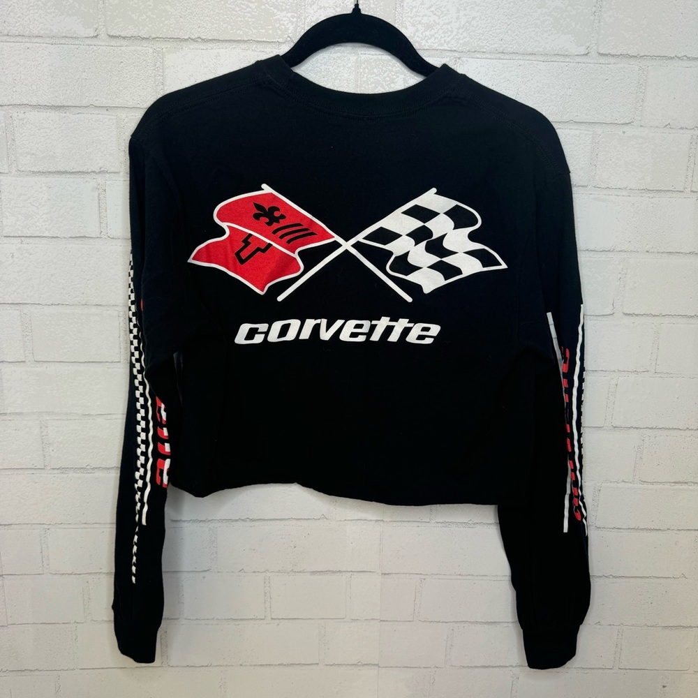 Vintage GM corvette long sleeve crop top